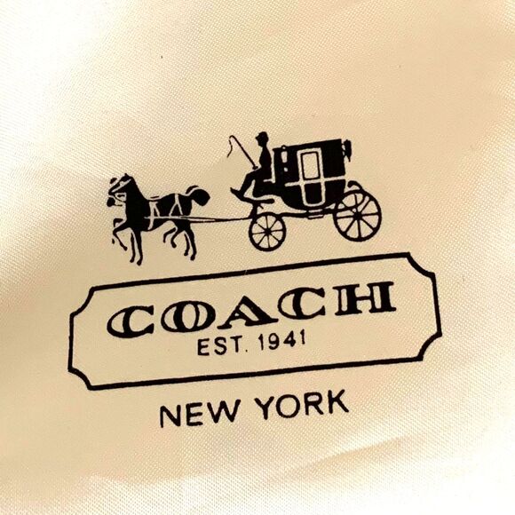 Coach Silky Cream White Drawstring Dust Bag Storage Cover Bag Medium Size - Picture 2 of 4